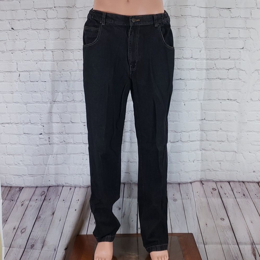Duke Haband Classic Jeans Size 34/L Black 100% Cotton